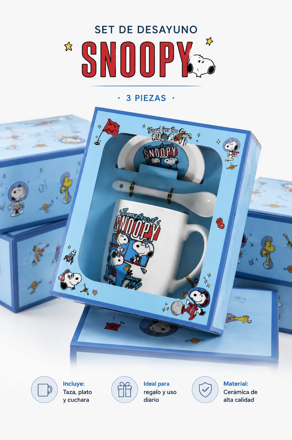 Set de taza de Snoopy
